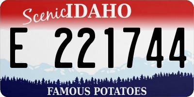 ID license plate E221744