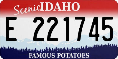 ID license plate E221745