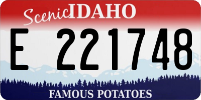 ID license plate E221748