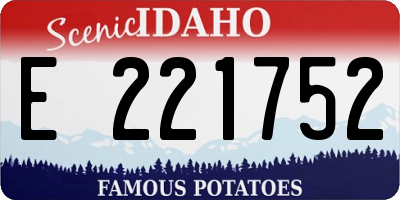 ID license plate E221752