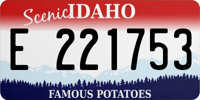 ID license plate E221753