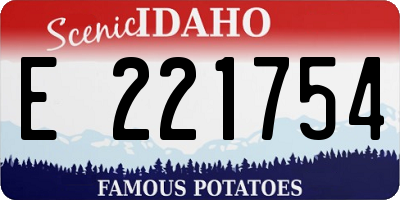 ID license plate E221754