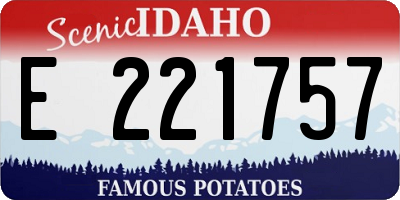 ID license plate E221757
