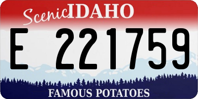 ID license plate E221759