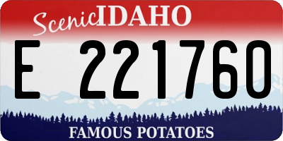 ID license plate E221760