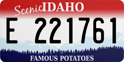 ID license plate E221761