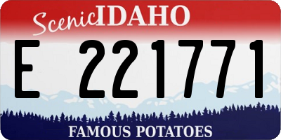 ID license plate E221771