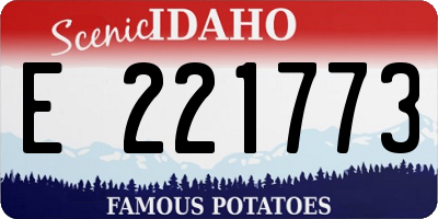 ID license plate E221773