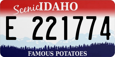 ID license plate E221774