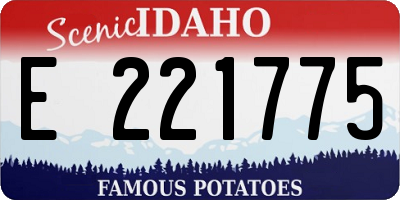 ID license plate E221775
