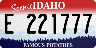 ID license plate E221777