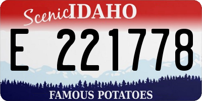 ID license plate E221778