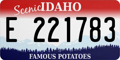 ID license plate E221783