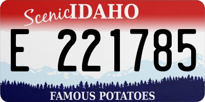 ID license plate E221785