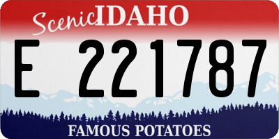 ID license plate E221787