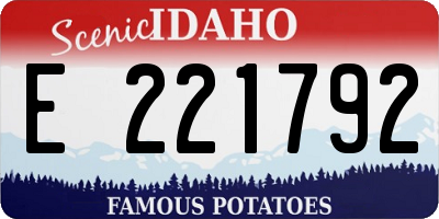 ID license plate E221792