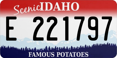 ID license plate E221797