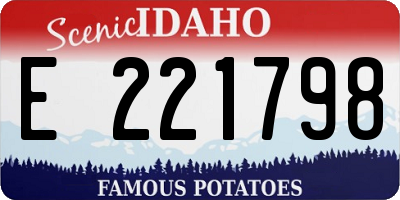 ID license plate E221798