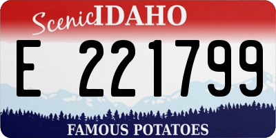 ID license plate E221799
