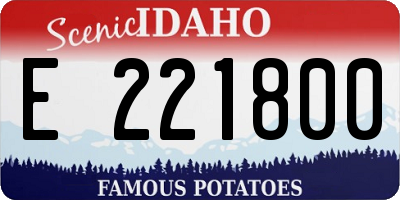 ID license plate E221800