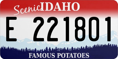 ID license plate E221801