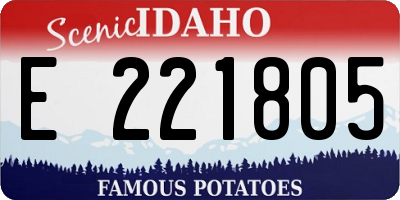 ID license plate E221805