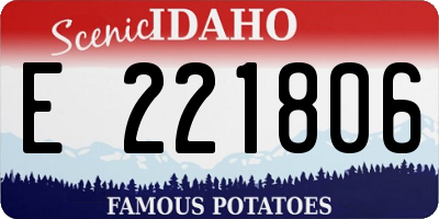 ID license plate E221806