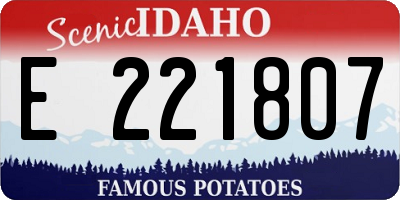 ID license plate E221807