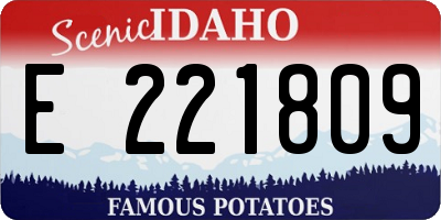 ID license plate E221809