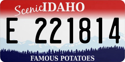ID license plate E221814