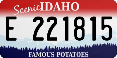 ID license plate E221815