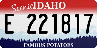 ID license plate E221817
