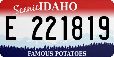 ID license plate E221819