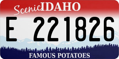 ID license plate E221826