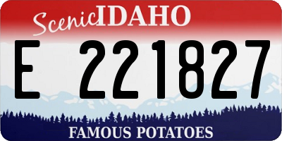 ID license plate E221827