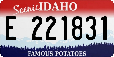 ID license plate E221831