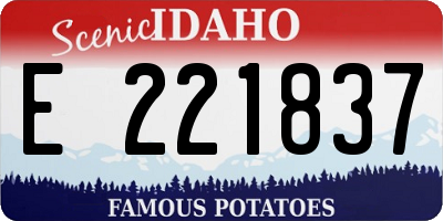 ID license plate E221837