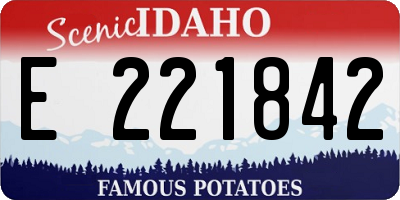 ID license plate E221842