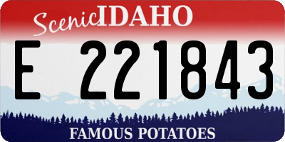 ID license plate E221843