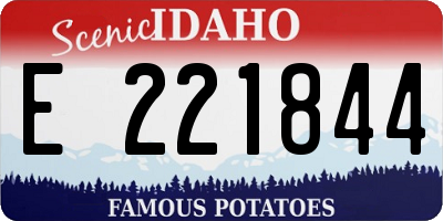 ID license plate E221844