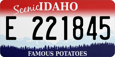 ID license plate E221845