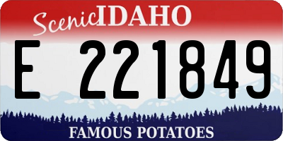 ID license plate E221849