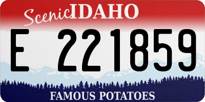 ID license plate E221859