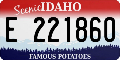 ID license plate E221860