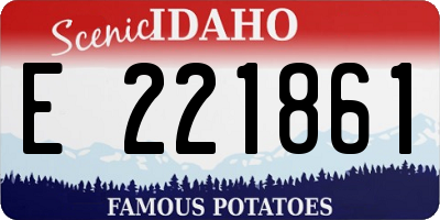 ID license plate E221861