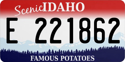 ID license plate E221862