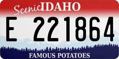 ID license plate E221864