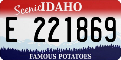 ID license plate E221869