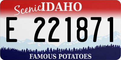 ID license plate E221871