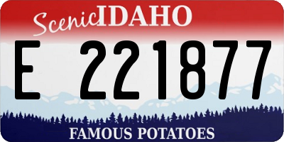 ID license plate E221877